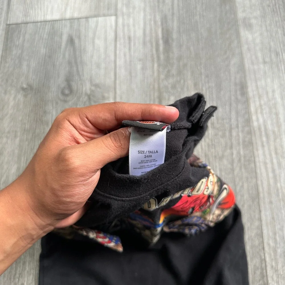 Harley-Davidson Baby Onesie 24M Black Motorcycle Tattoo Sleeves Bodysuit